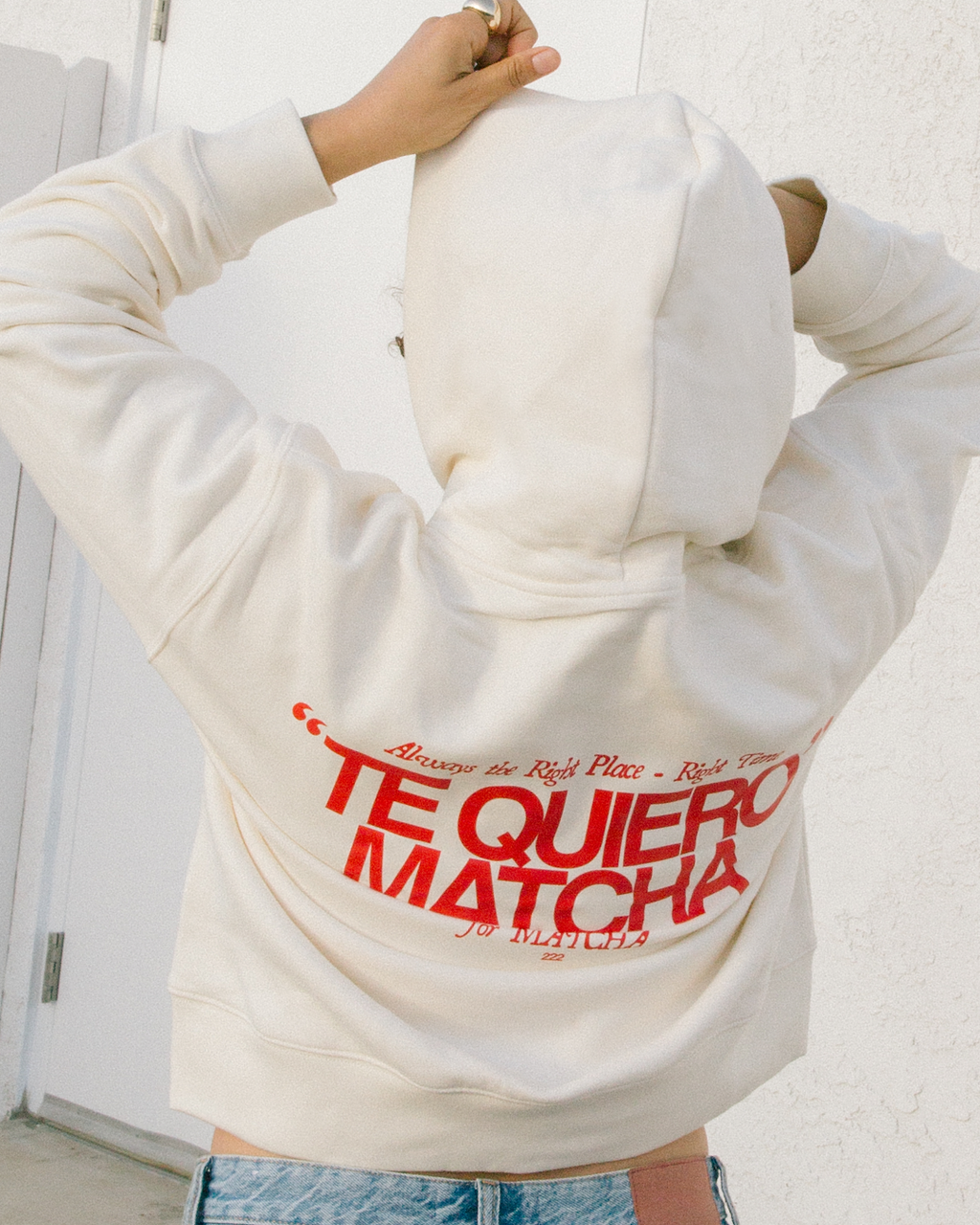 TE QUIERO MATCHA - 222 HOODIE (BEIGE)